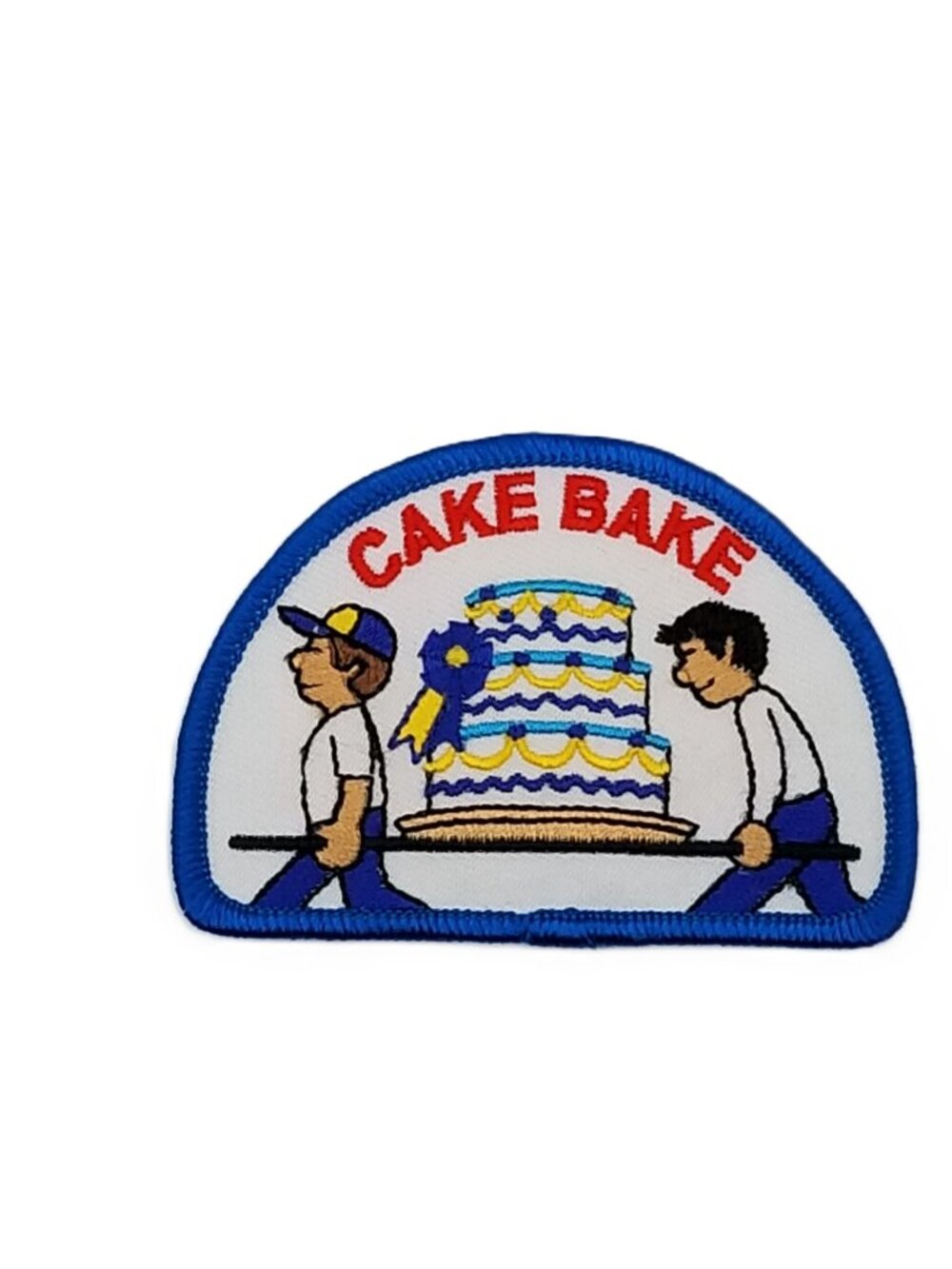 Cub Scout Cake Bake Event Patch Blue Gold Tiered Cake Bakers NOS